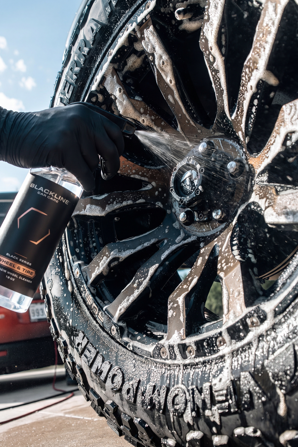 BLACKLINE® Non-Acid Wheel & Tire Cleaner – Brake Dust & Grime