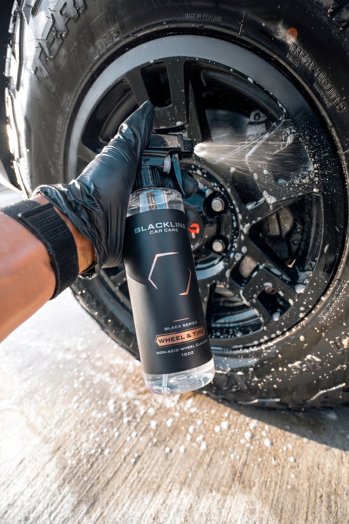 BLACKLINE® Non-Acid Wheel & Tire Cleaner – Brake Dust & Grime