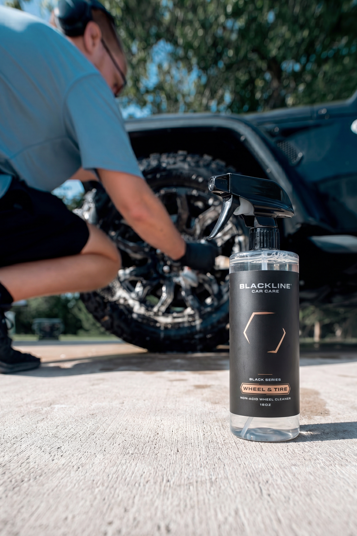 BLACKLINE® Non-Acid Wheel & Tire Cleaner – Brake Dust & Grime