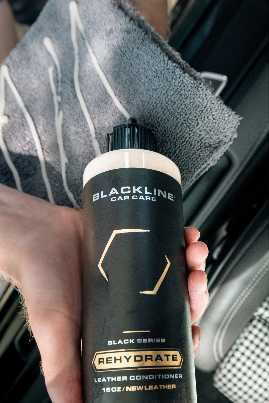 BLACKLINE® Rehydrate Automotive Leather Conditioner & Protectant