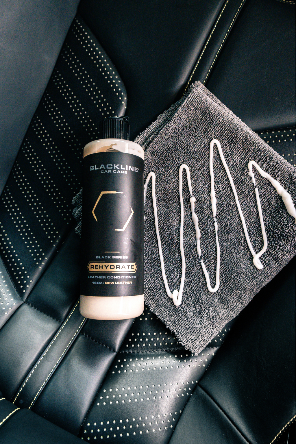 BLACKLINE® Rehydrate Automotive Leather Conditioner & Protectant