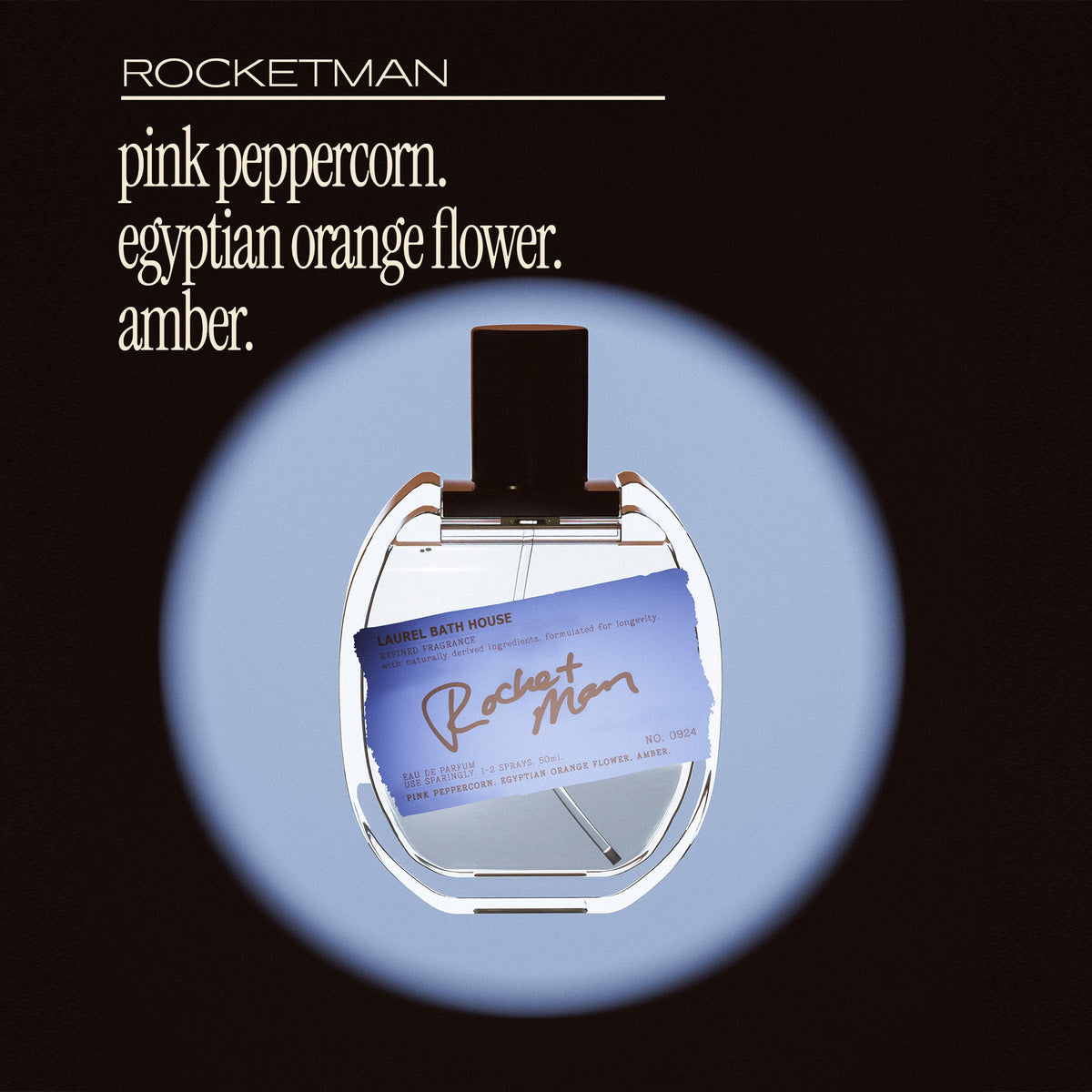 Laurel Bath House Rocket Man Eau de Parfum – Juniper, Pink Peppercorn & Amber | 5ml / 50ml