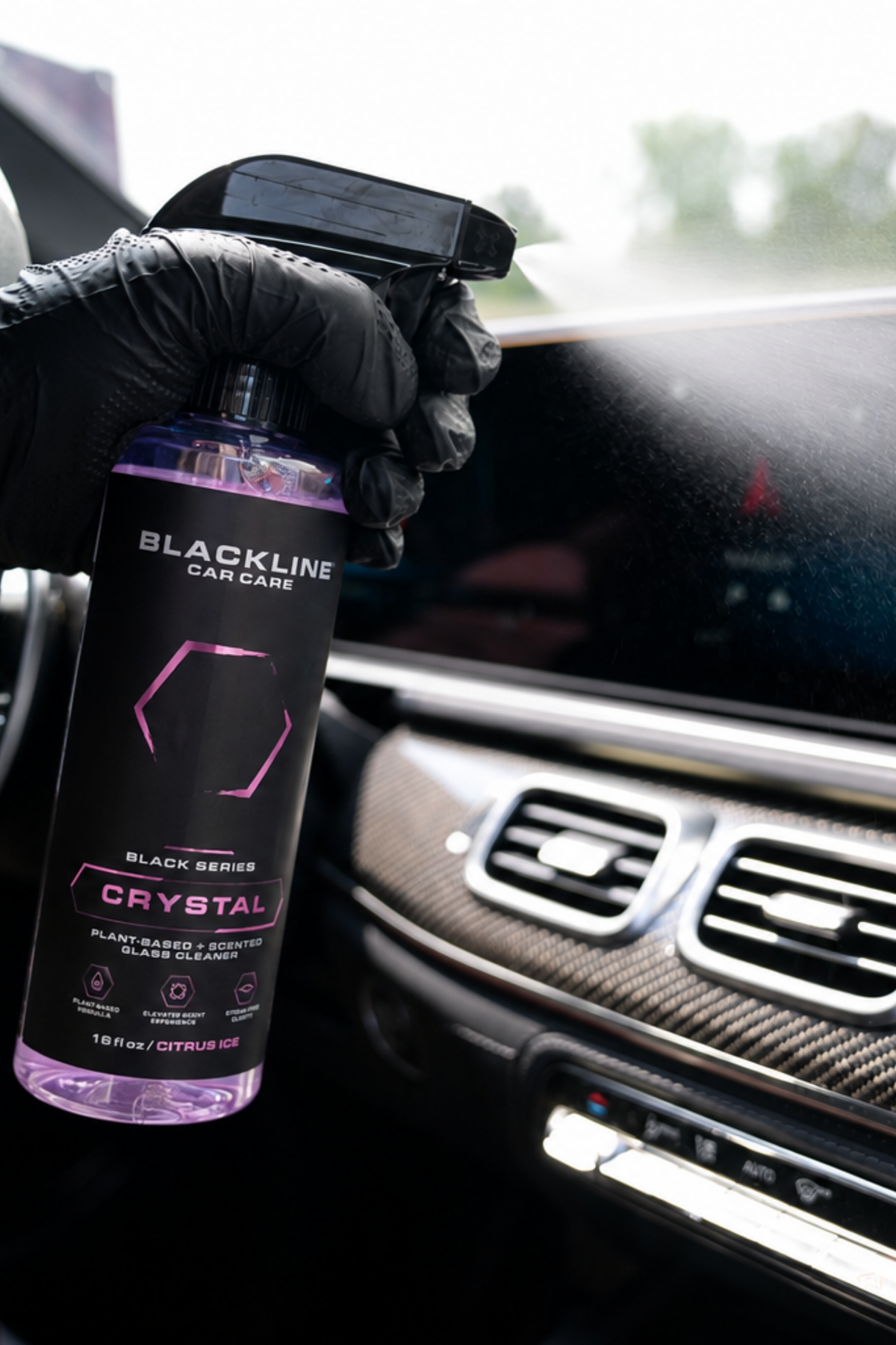 BLACKLINE® Crystal Automotive Glass Cleaner – Streak-Free