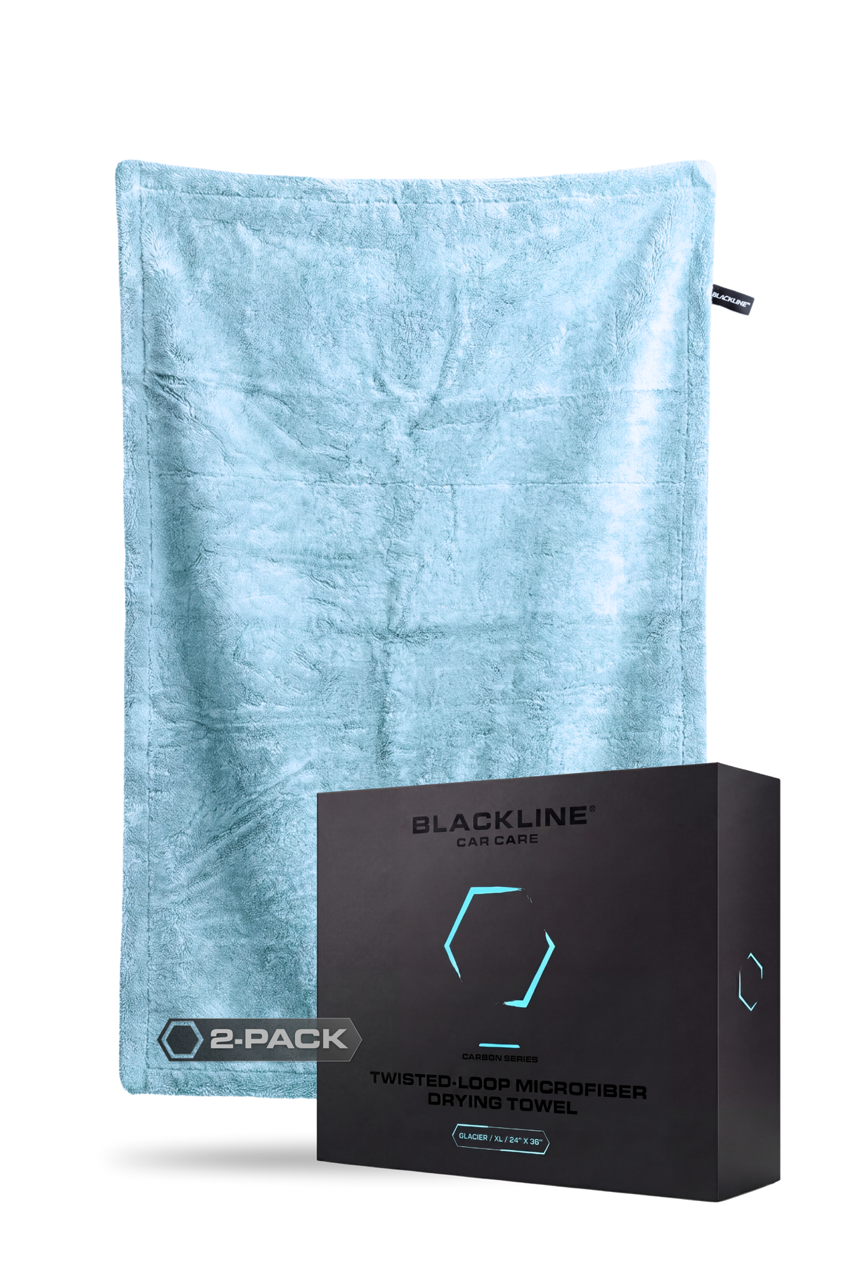 BLACKLINE® 1300 GSM Twisted-Loop Microfiber Car Drying Towel – 2 x 3 ft