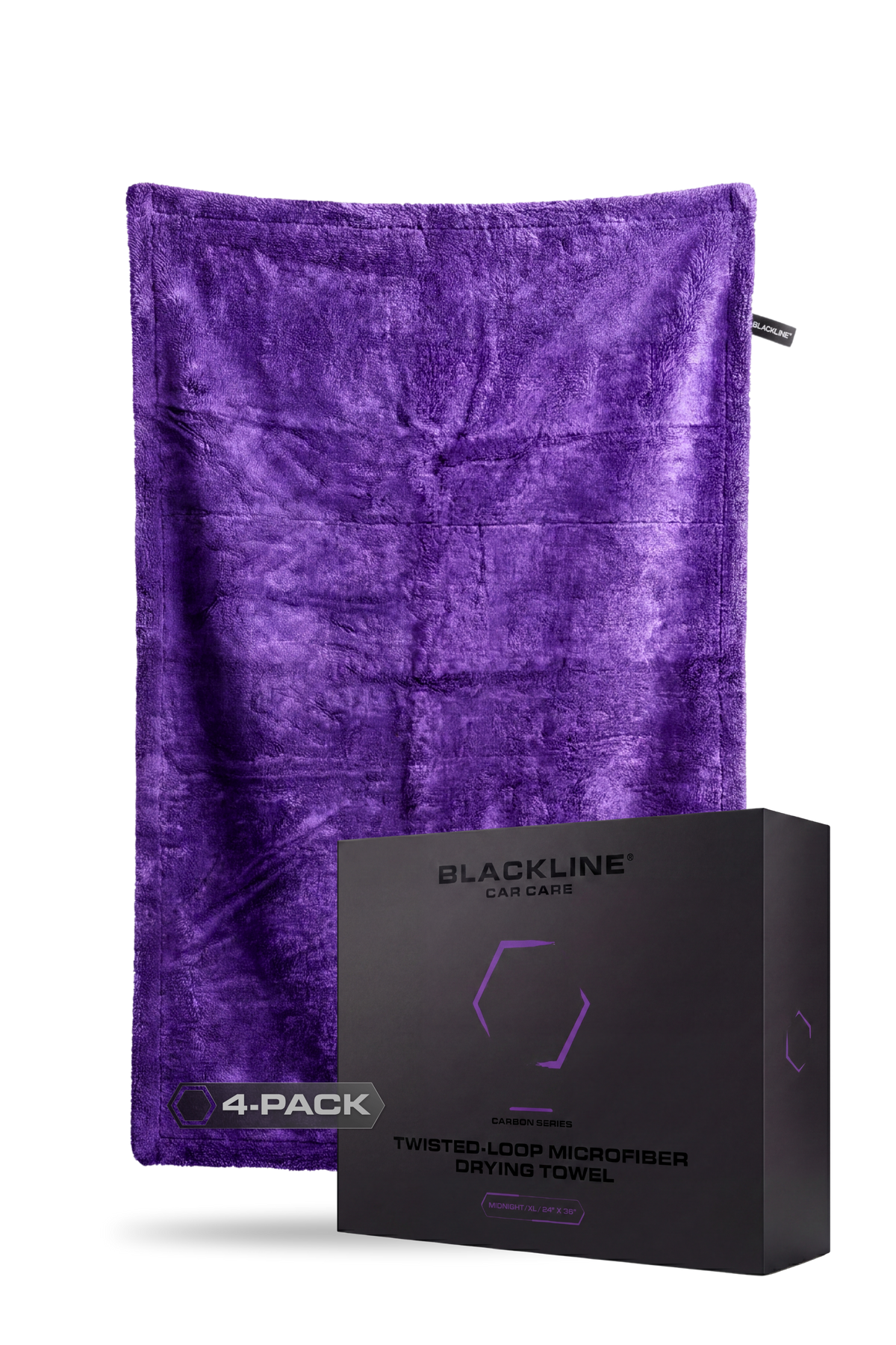 BLACKLINE® 1300 GSM Twisted-Loop Microfiber Car Drying Towel – 2 x 3 ft