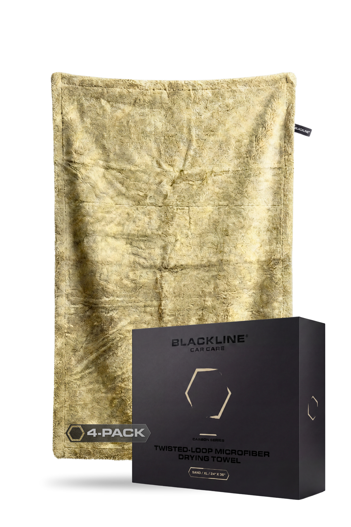BLACKLINE® 1300 GSM Twisted-Loop Microfiber Car Drying Towel – 2 x 3 ft