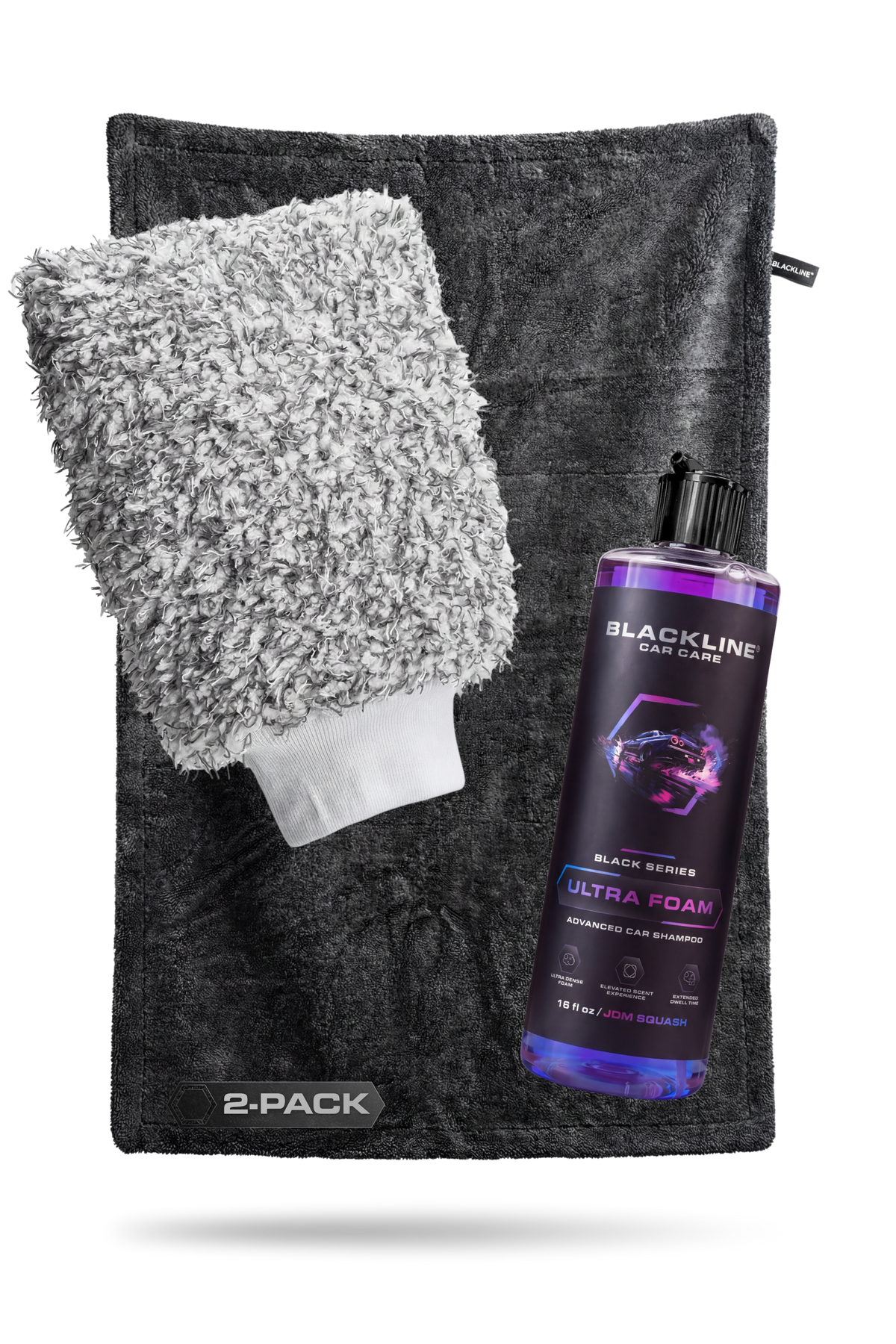 BLACKLINE® 1300 GSM Twisted-Loop Microfiber Car Drying Towel – 2 x 3 ft