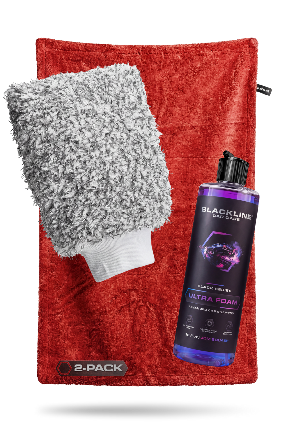 BLACKLINE® 1300 GSM Twisted-Loop Microfiber Car Drying Towel – 2 x 3 ft