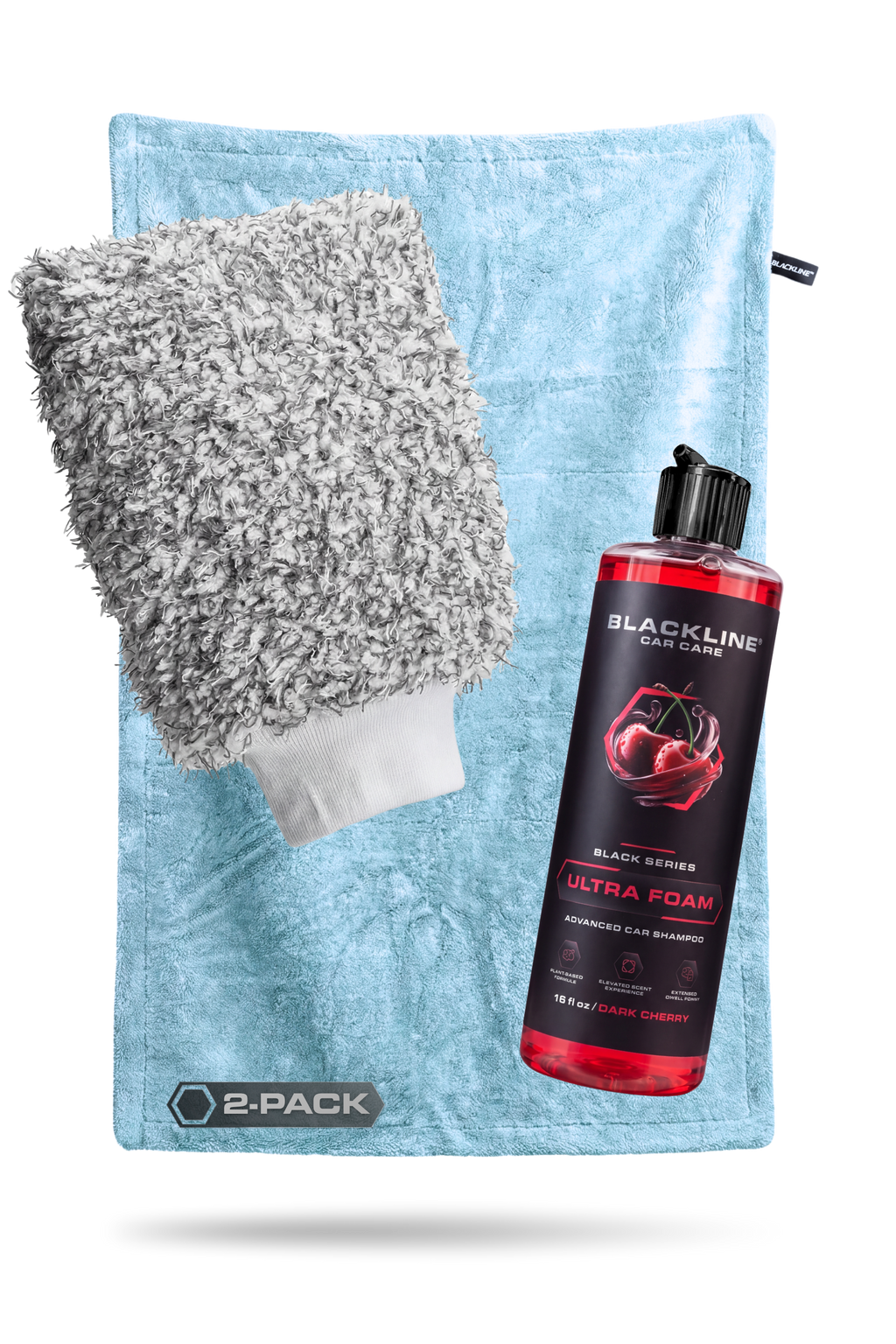 BLACKLINE® 1300 GSM Twisted-Loop Microfiber Car Drying Towel – 2 x 3 ft