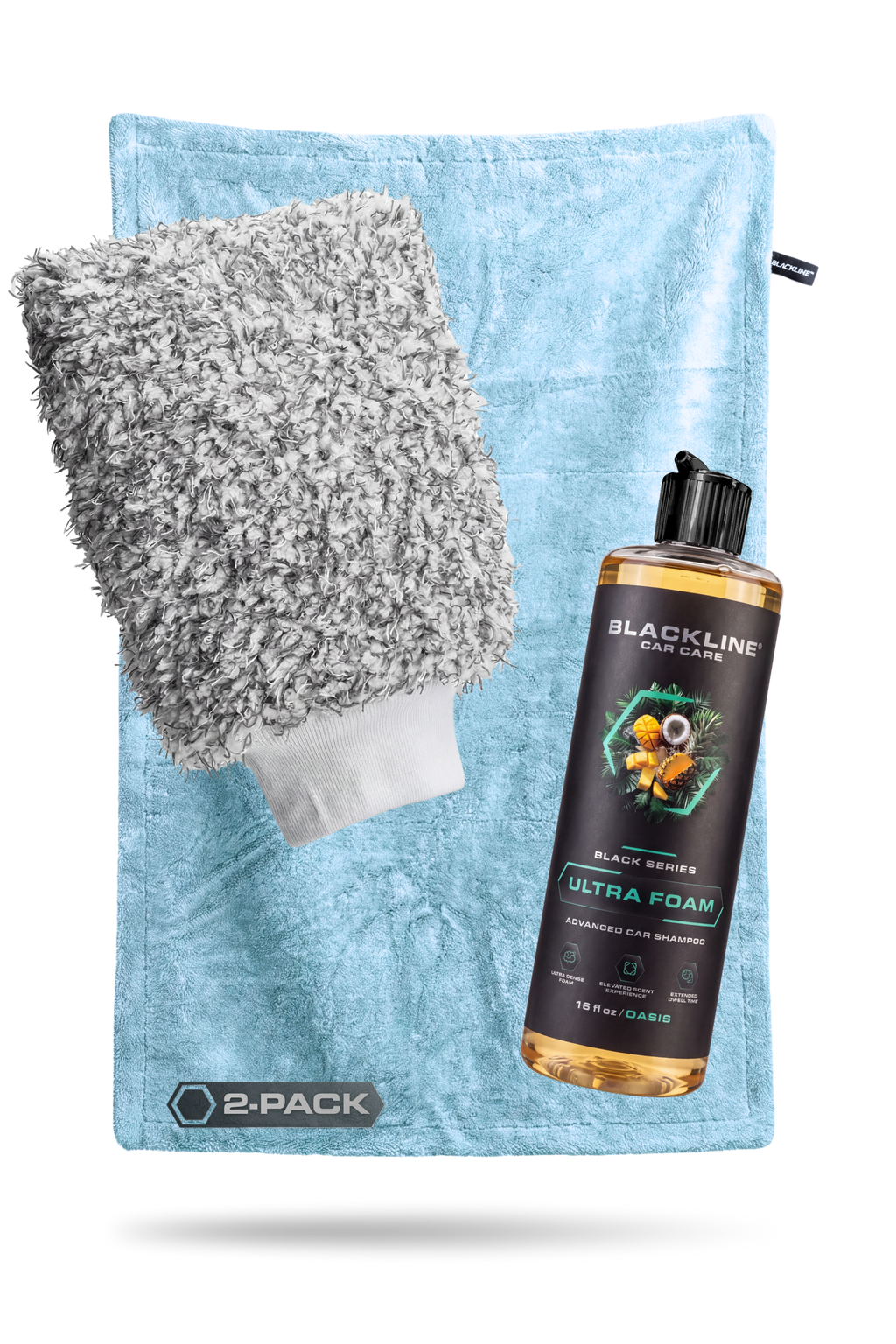 BLACKLINE® 1300 GSM Twisted-Loop Microfiber Car Drying Towel – 2 x 3 ft