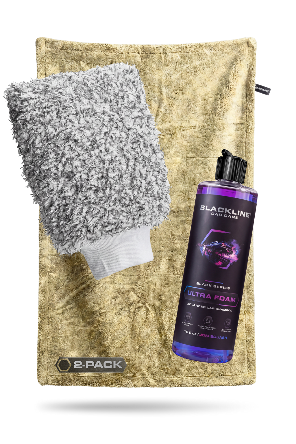 BLACKLINE® 1300 GSM Twisted-Loop Microfiber Car Drying Towel – 2 x 3 ft