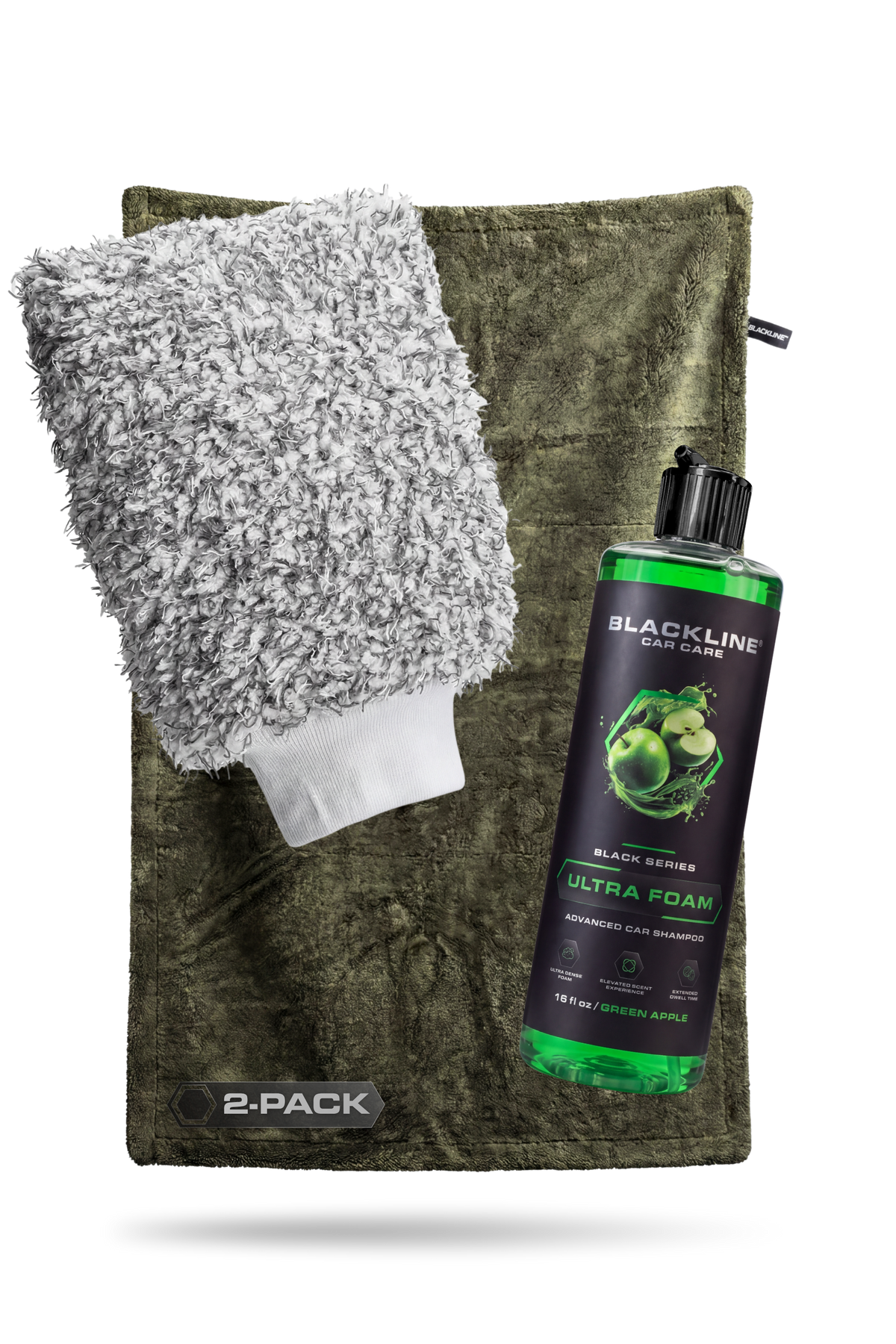 BLACKLINE® 1300 GSM Twisted-Loop Microfiber Car Drying Towel – 2 x 3 ft