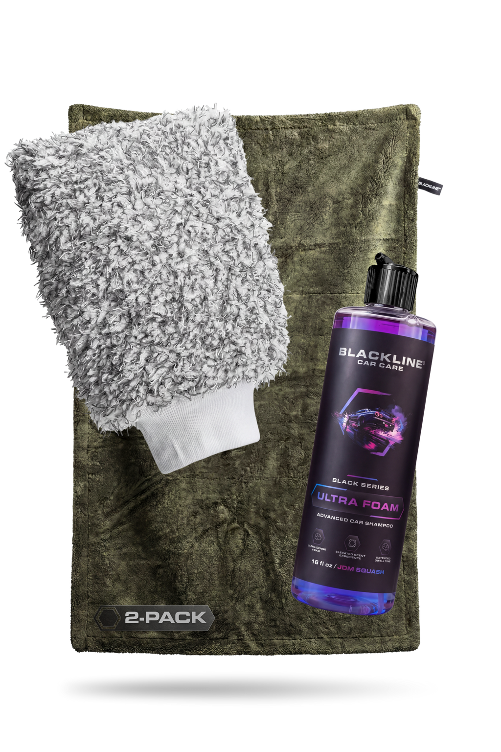 BLACKLINE® 1300 GSM Twisted-Loop Microfiber Car Drying Towel – 2 x 3 ft