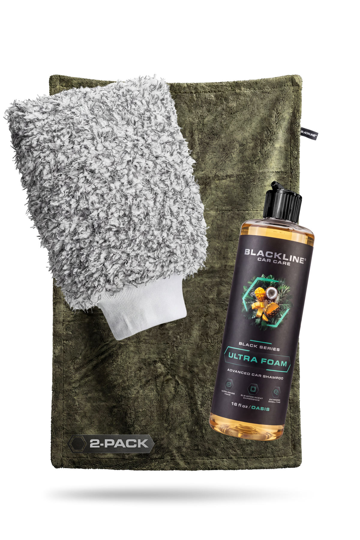 BLACKLINE® 1300 GSM Twisted-Loop Microfiber Car Drying Towel – 2 x 3 ft
