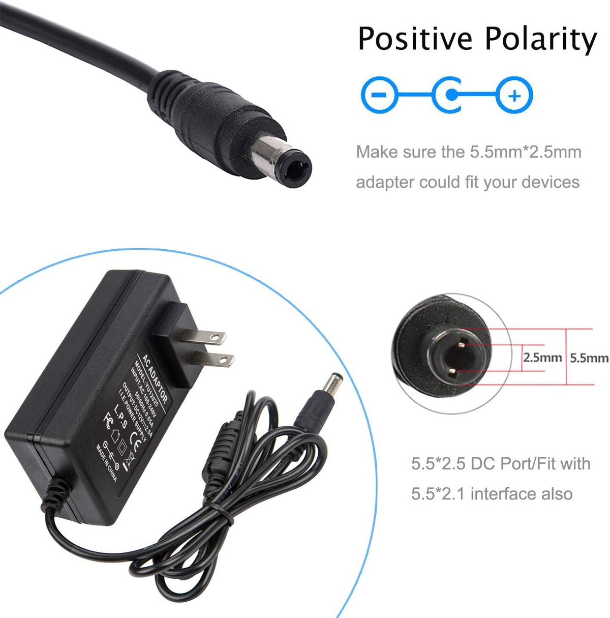 5150 Whips Hyper Camp Locator RCA AC power adapter, part WH-AP059-A