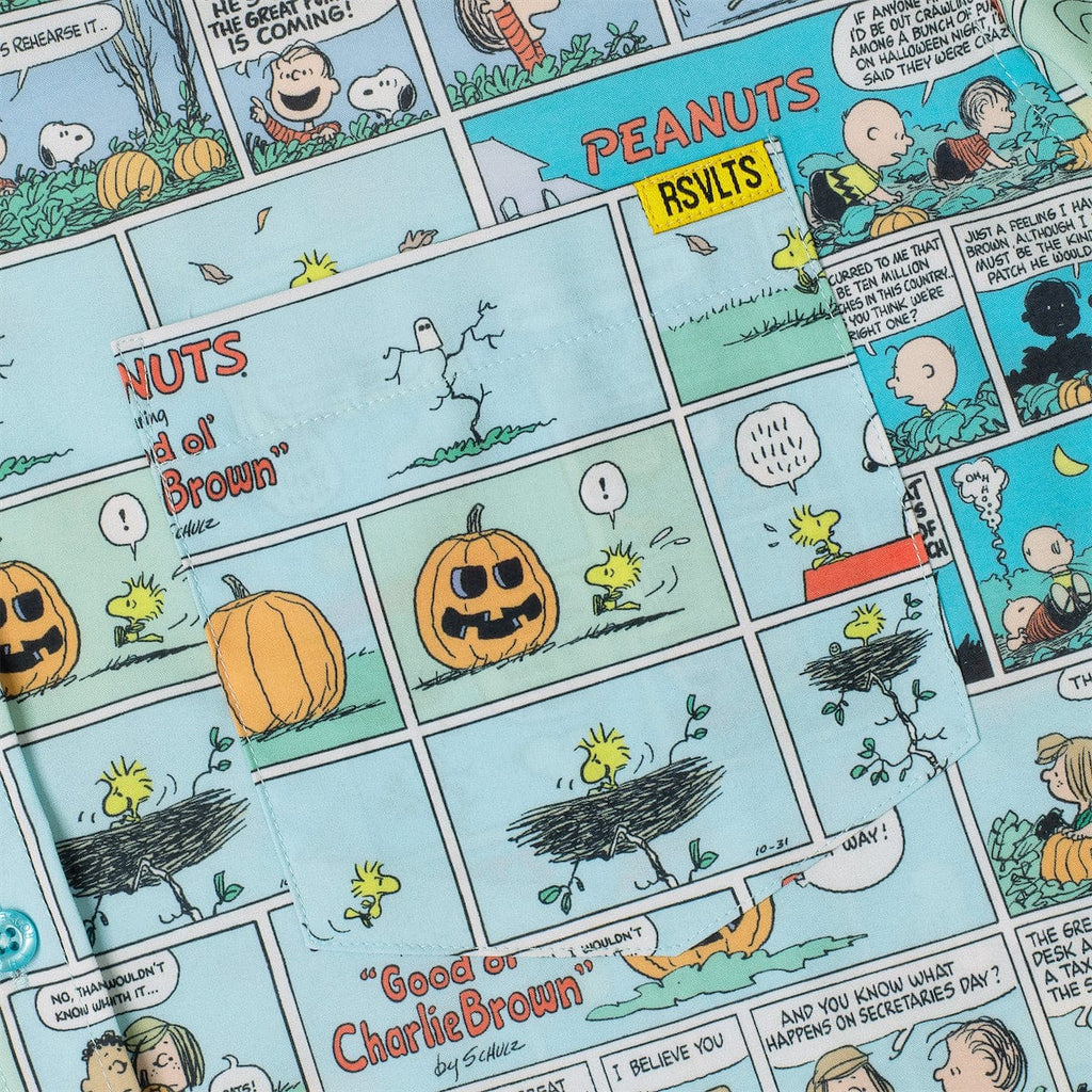 RSVLTS Peanuts Snoopy Spooky Strips Halloween KUNUFLEX Button-Down Shirt