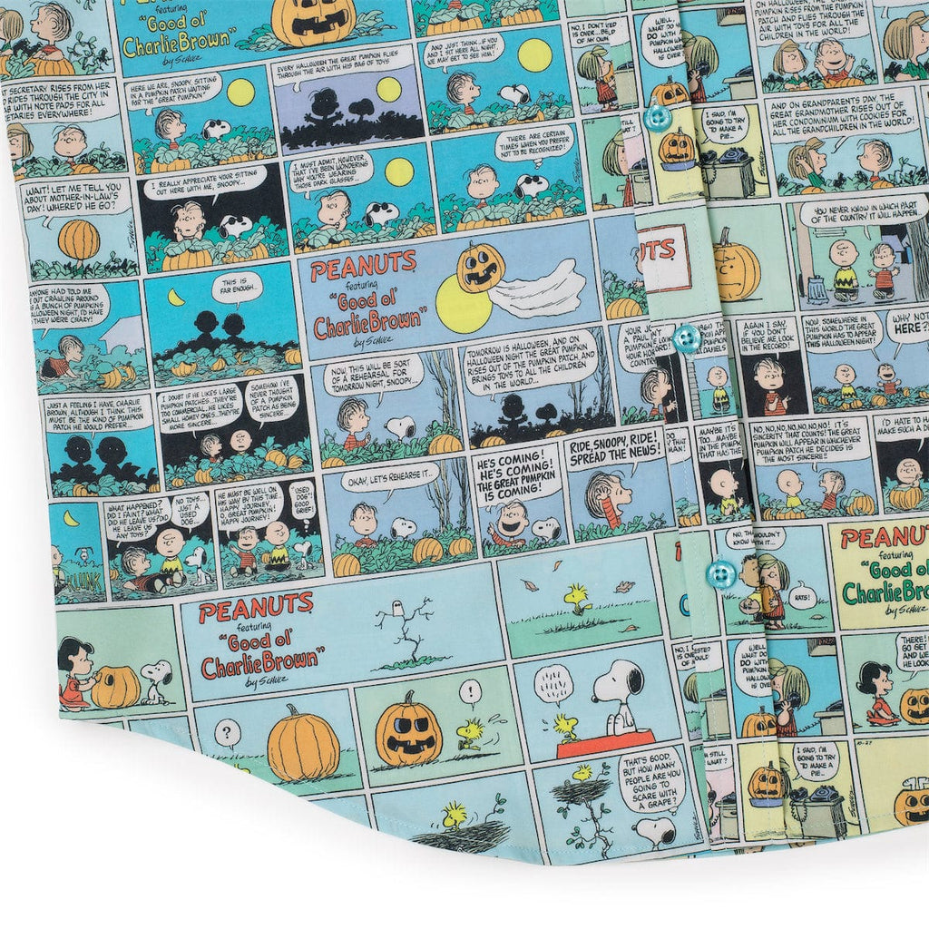 RSVLTS Peanuts Snoopy Spooky Strips Halloween KUNUFLEX Button-Down Shirt
