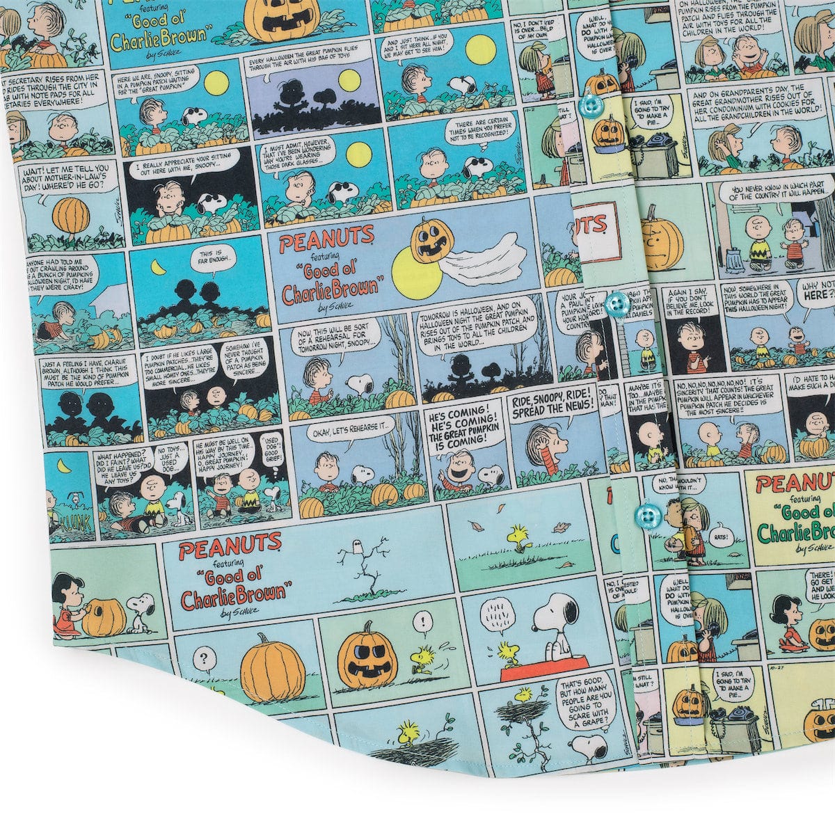 RSVLTS Peanuts Snoopy Spooky Strips Halloween KUNUFLEX Button-Down Shirt